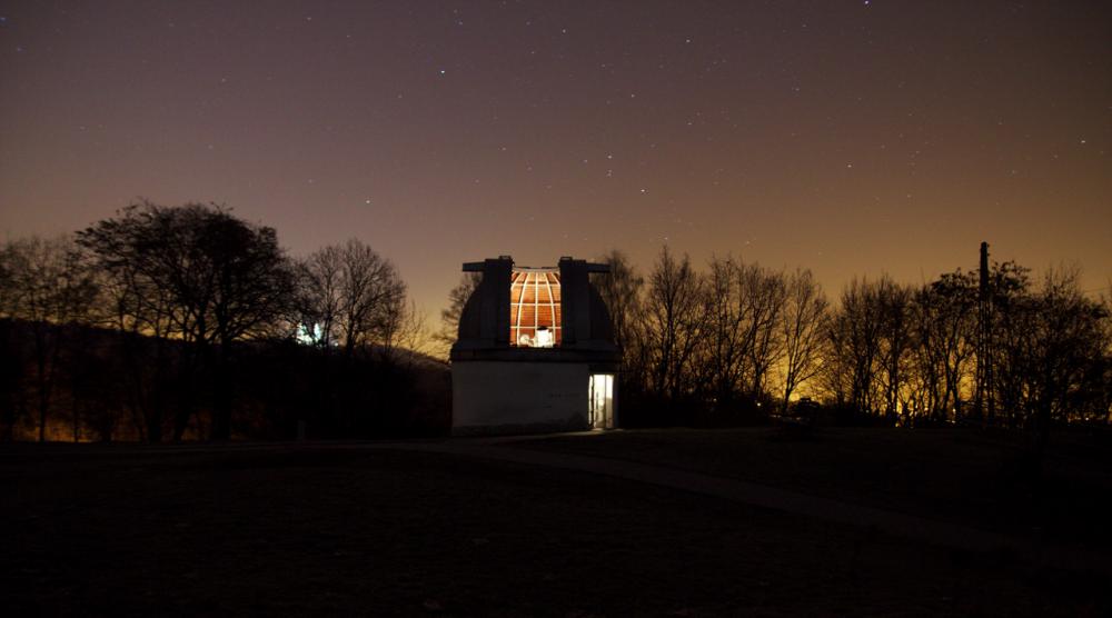Starry sky above Fort Skała Astronomica